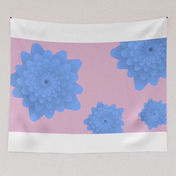 Artikelvorschau, Blumenmuster: Pink und Blau entworfen und verkauft von Arpitta Jairath.