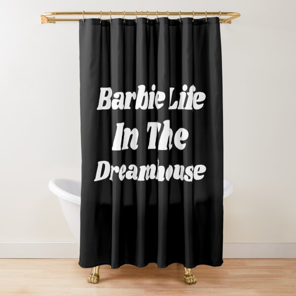 barbie dream house shower curtain