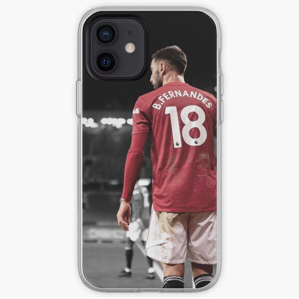 Bruno Fernandes Manchester United 2020/21 Funda blanda para iPhone