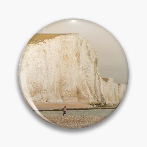 Item preview, Dramatic white cliffs and beach at Cuckmere Haven, Seven Sisters Country Park designed and sold by SnapTPhotograph.