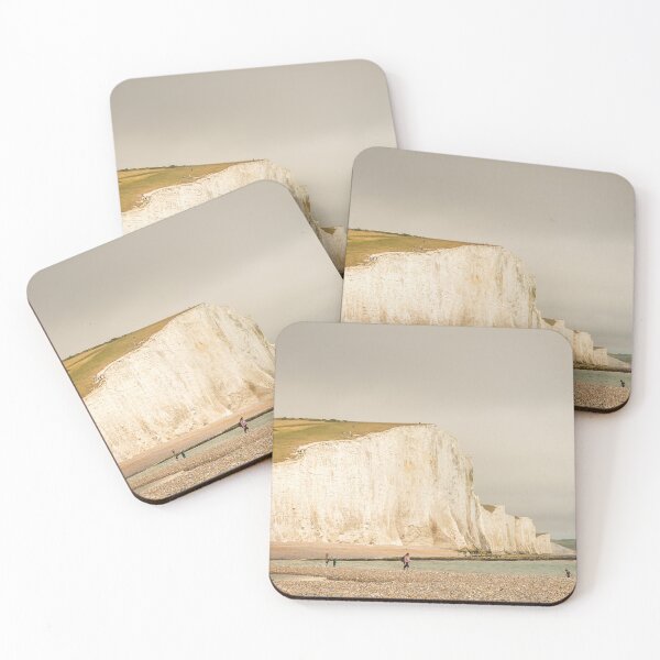 Item preview, Dramatic white cliffs and beach at Cuckmere Haven, Seven Sisters Country Park designed and sold by SnapTPhotograph.