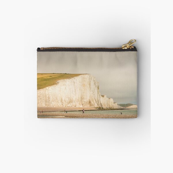 Item preview, Dramatic white cliffs and beach at Cuckmere Haven, Seven Sisters Country Park designed and sold by SnapTPhotograph.