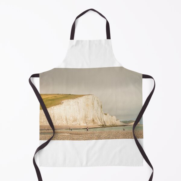 Item preview, Dramatic white cliffs and beach at Cuckmere Haven, Seven Sisters Country Park designed and sold by SnapTPhotograph.