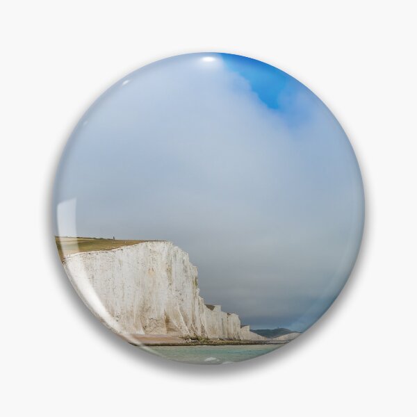 Item preview, Dramatic white cliffs, blue sky and shingle beach at Cuckmere Haven designed and sold by SnapTPhotograph.
