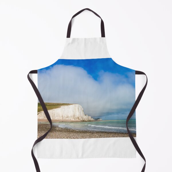 Item preview, Dramatic white cliffs, blue sky and shingle beach at Cuckmere Haven designed and sold by SnapTPhotograph.