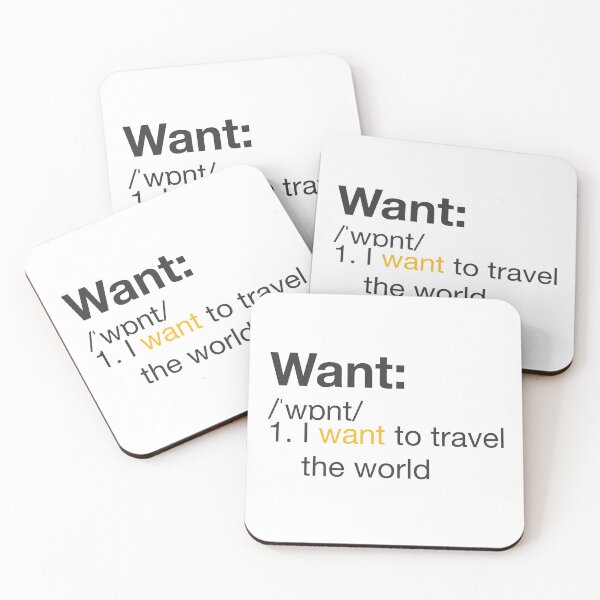 Item preview, Travel Dictionary Word - Want designed and sold by Bee-TouristShop.