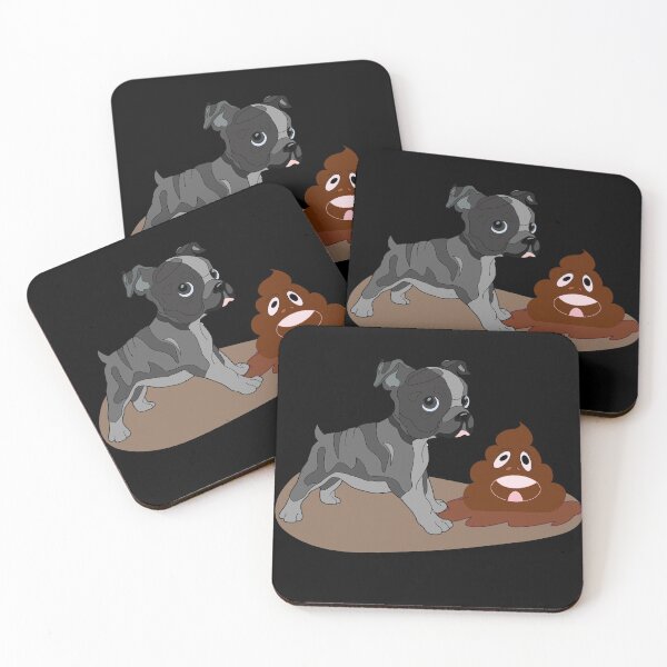 Item preview, Cute cartoon of pooping dog designed and sold by chrstdnl.