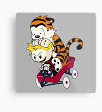 Calvin and Hobbes Metal Print