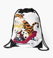Calvin and Hobbes Drawstring Bag