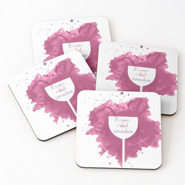 Item preview, It's wine o'clock somewhere with wine glass designed and sold by elgreko.