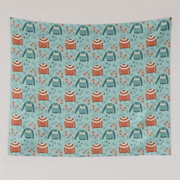 Item preview, Cozy Christmas blue designed and sold by Irenajh87.