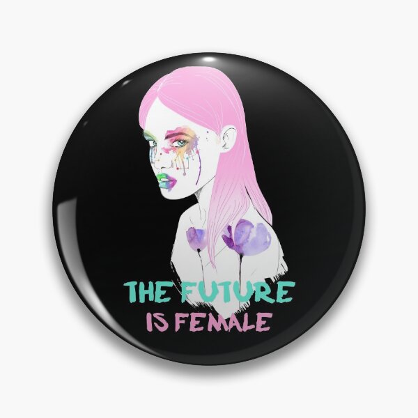 Item preview, The future is female feminism pastel goth watercolor designed and sold by RKSDesigns.