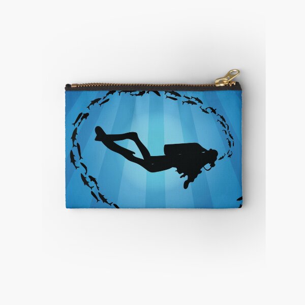 Item preview, Deep Water Diver Fish Shoal designed and sold by TheInkElephant.