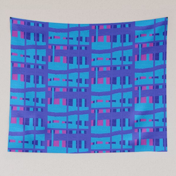 Item preview, blue pink square designed and sold by miaterinka.