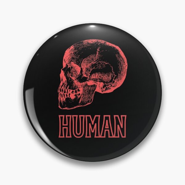 Item preview, Simply Human Coral Red Skull I am Human Mindfulness Self-Awareness Design designed and sold by LGbubble.