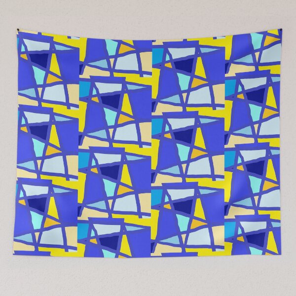 Item preview, yellow shape  blue line designed and sold by miaterinka.