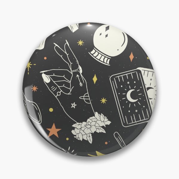 Item preview, Cool pattern Halloween with tarot, fortune telling ball, wand, crystal designed and sold by Shirtey.