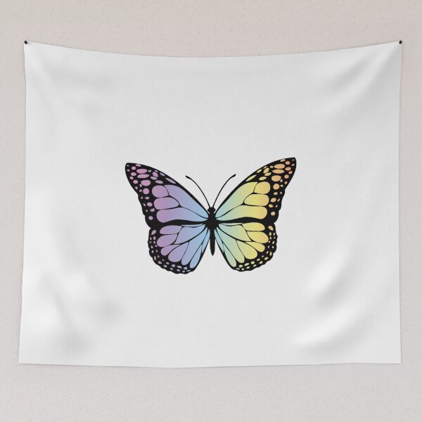 Item preview, Rainbow pastel butterfly  designed and sold by Cosmic Detour .