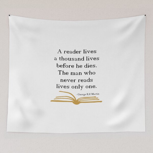 Item preview, George R.R Martin, A Reader Lives A Thousand Lives  before he dies designed and sold by Evan morvan.