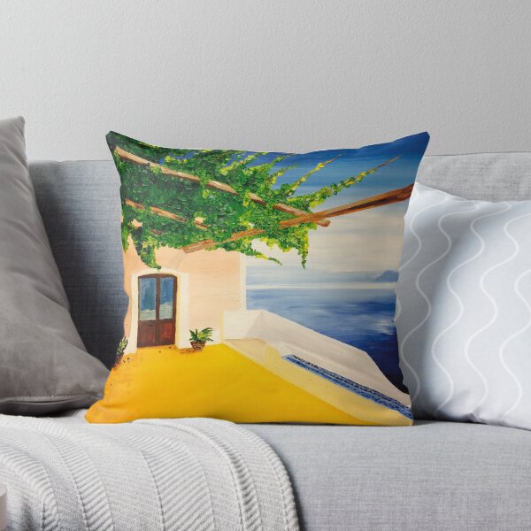 Alicudi island in Sicily Throw Pillow