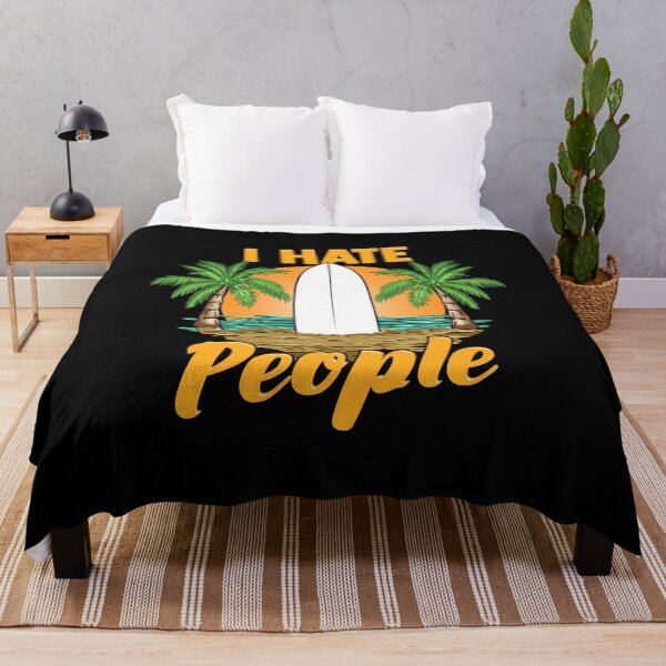 Item preview, Funny I Hate People Relaxing Beach Vacation Pun designed and sold by perfectpresents.