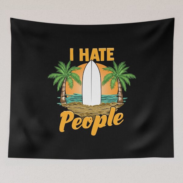 Item preview, Funny I Hate People Relaxing Beach Vacation Pun designed and sold by perfectpresents.