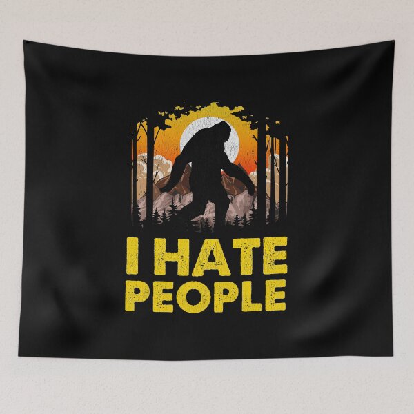Item preview, Cute & Funny I Hate People Bigfoot Pun Nature designed and sold by perfectpresents.