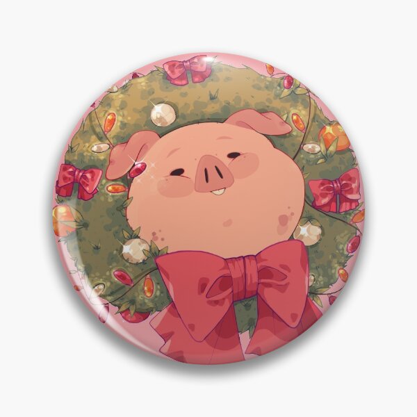 Item preview, Festive Christmas Wreath Pig designed and sold by MakeItPig.