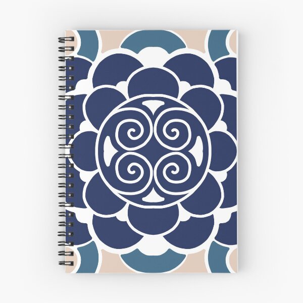 Item preview, Japanese traditional indigo floral pattern designed and sold by PG Illustration.
