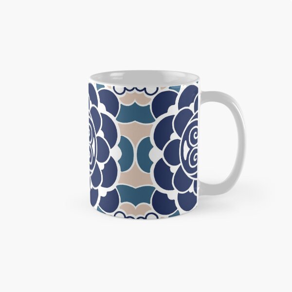Item preview, Japanese traditional indigo floral pattern designed and sold by PG Illustration.