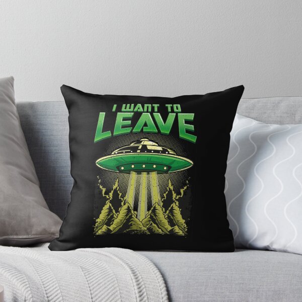 Item preview, Cute & Funny I Want To Leave UFO Aliens Spaceship designed and sold by perfectpresents.