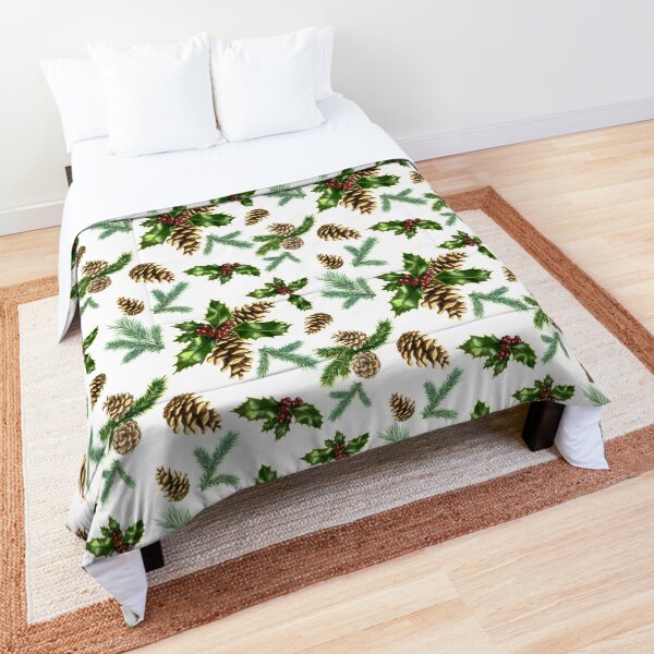 Watercolor Christmas pattern Comforter