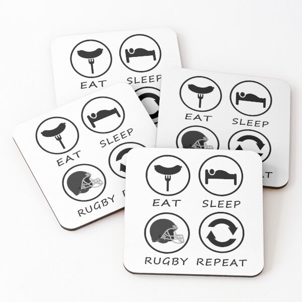 Item preview, Eat Sleep Rugby Repeat designed and sold by teledesign.