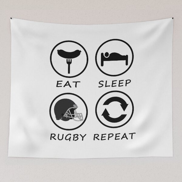 Item preview, Eat Sleep Rugby Repeat designed and sold by teledesign.