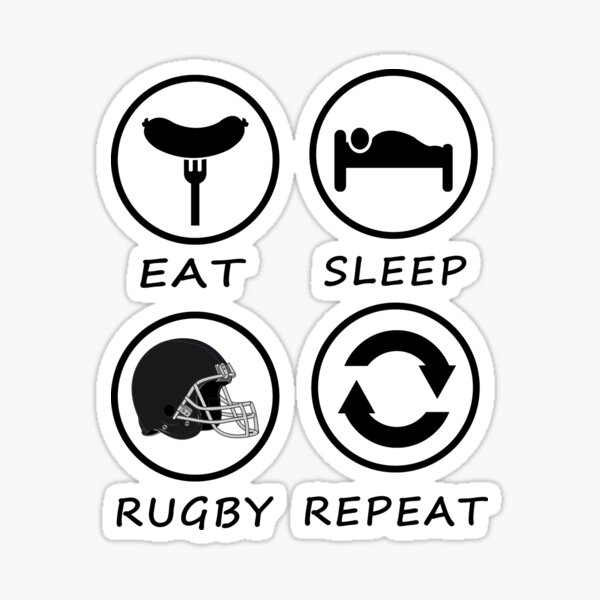 Item preview, Eat Sleep Rugby Repeat designed and sold by teledesign.