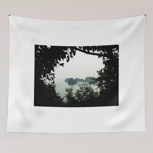 Item preview, Silhouette of vegetation, with a view of Ha Long Bay. designed and sold by SnapTPhotograph.