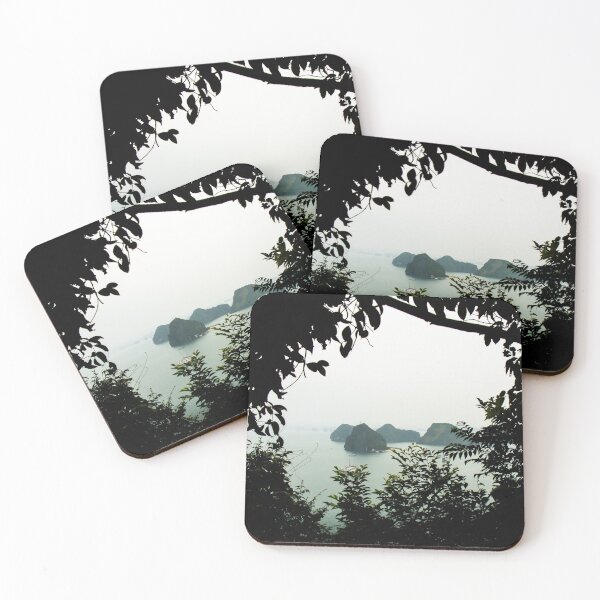 Item preview, Silhouette of vegetation, with a view of Ha Long Bay. designed and sold by SnapTPhotograph.