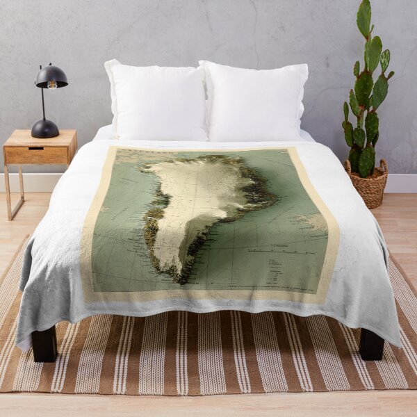 Item preview, 1963 Greenland Relief Map 3D digitally-rendered designed and sold by ThinkAboutMaps.