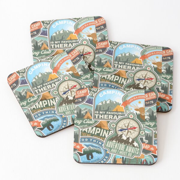 Item preview, camping sticker designed and sold by amy greaves.