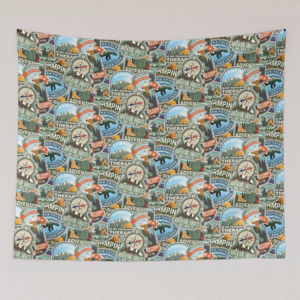 Item preview, camping sticker designed and sold by amy greaves.