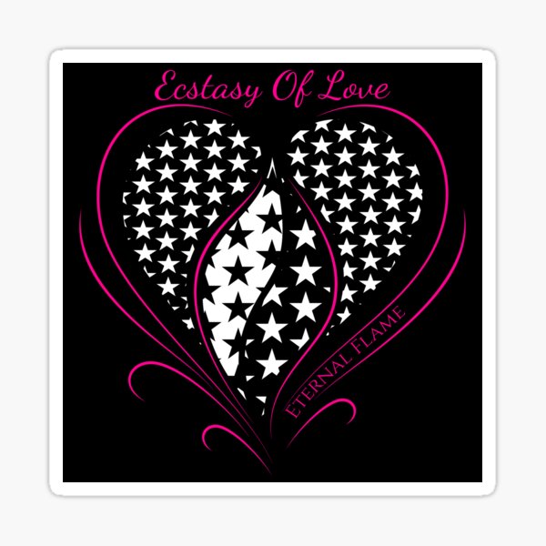 Eternal Flame Star Heart Sticker