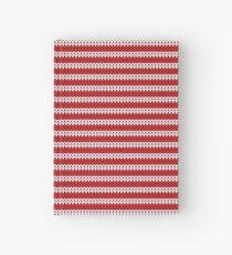 White & Red Knitted Hardcover Journal