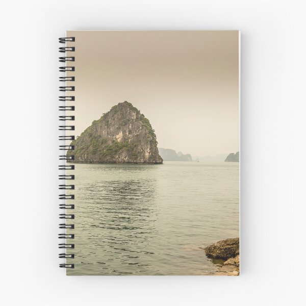 Item preview, Limestone karst island and shore in Ha long Bay, Vietnam designed and sold by SnapTPhotograph.