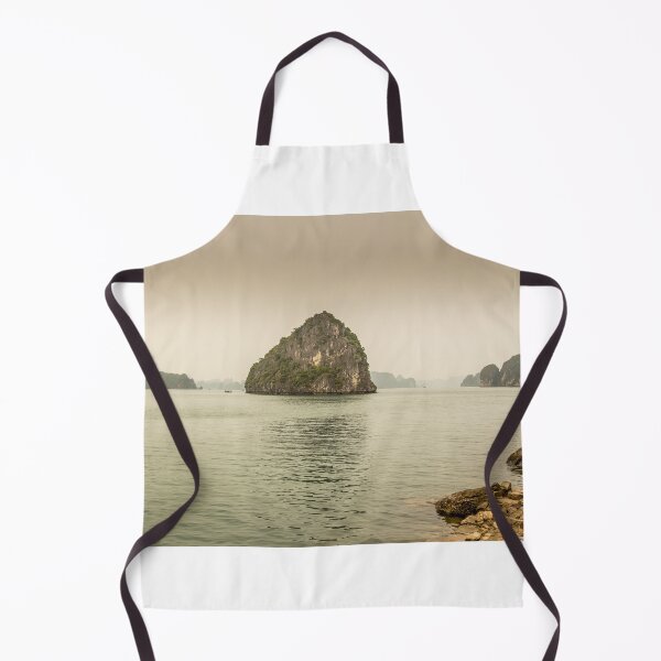 Item preview, Limestone karst island and shore in Ha long Bay, Vietnam designed and sold by SnapTPhotograph.