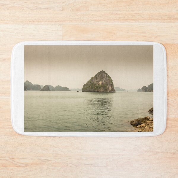 Item preview, Limestone karst island and shore in Ha long Bay, Vietnam designed and sold by SnapTPhotograph.