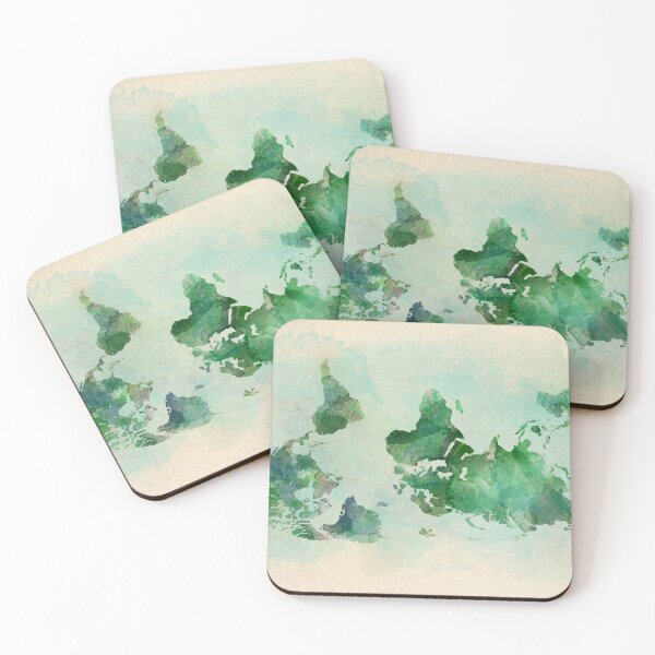 Item preview, Watercolour upside down map designed and sold by Arinom.
