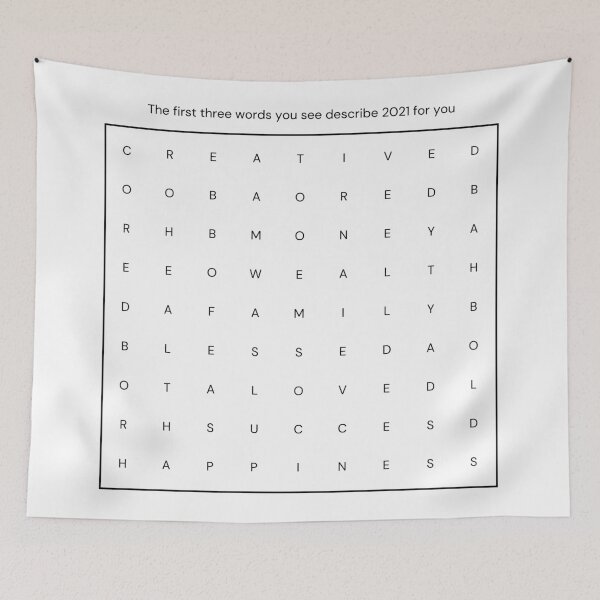 Item preview, The first three words you see describe 2021 for you - crosswords - happy new year designed and sold by whatisonmymind.