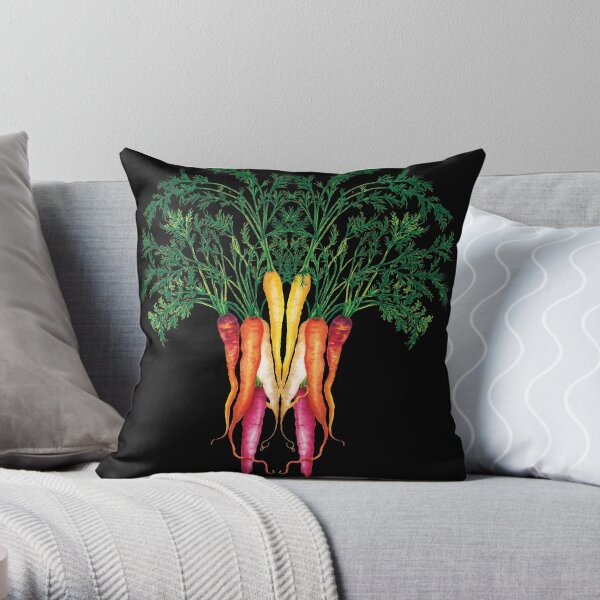 A Beautiful Bunch Of Carrots! Throw Pillow