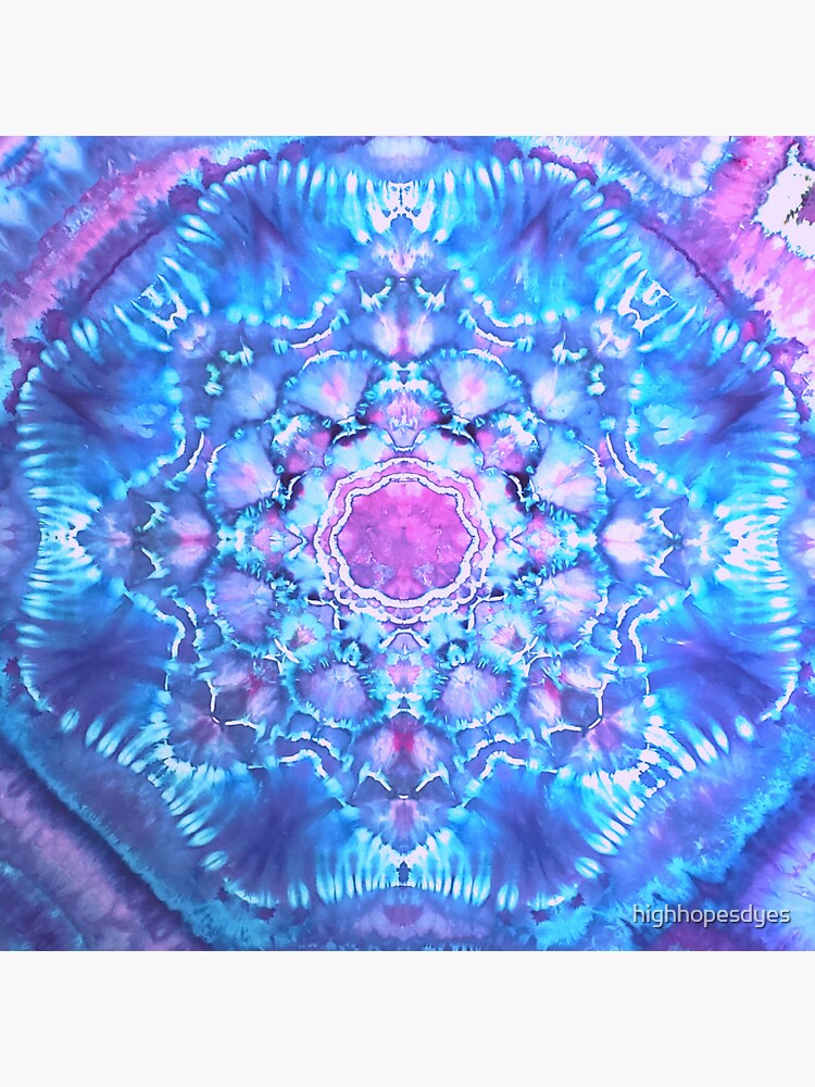 " Star Flower Tie Dye Mandala Kaleidoscope " Sticker for Sale by