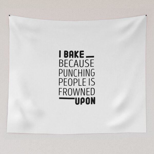 Item preview, i bake because punching people is frowned upon Funny Baker Gift designed and sold by Chamssou.
